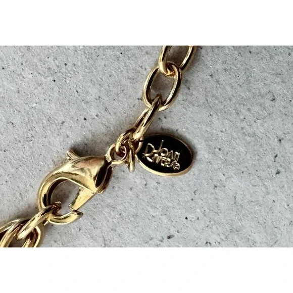 Vintage Joan Rivers Blue Teal Crystal Bib Necklace Gold Tone Statement - Picture 5 of 7